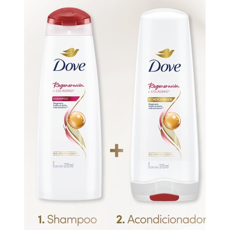 Champú + Acondicionador Dove Regeneración + Colágeno 370ml